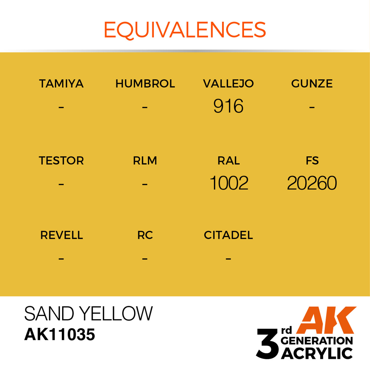 AK Interactive 3G Acrylic Sand Yellow 17ml