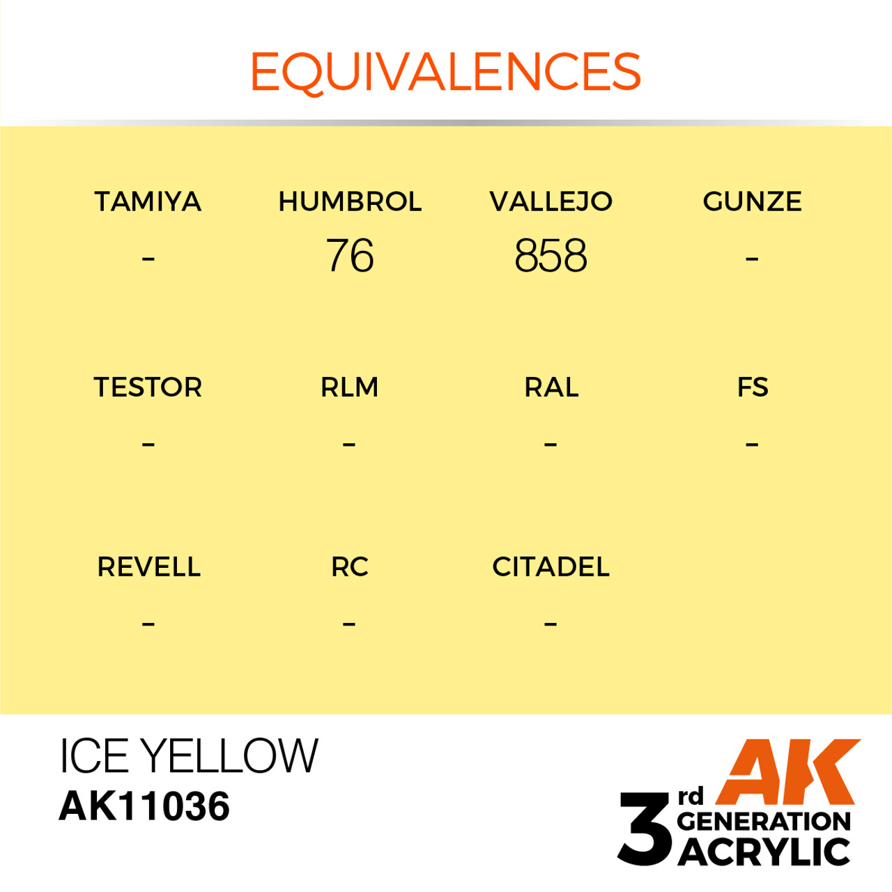 AK Interactive 3G Acrylic Ice Yellow 17ml