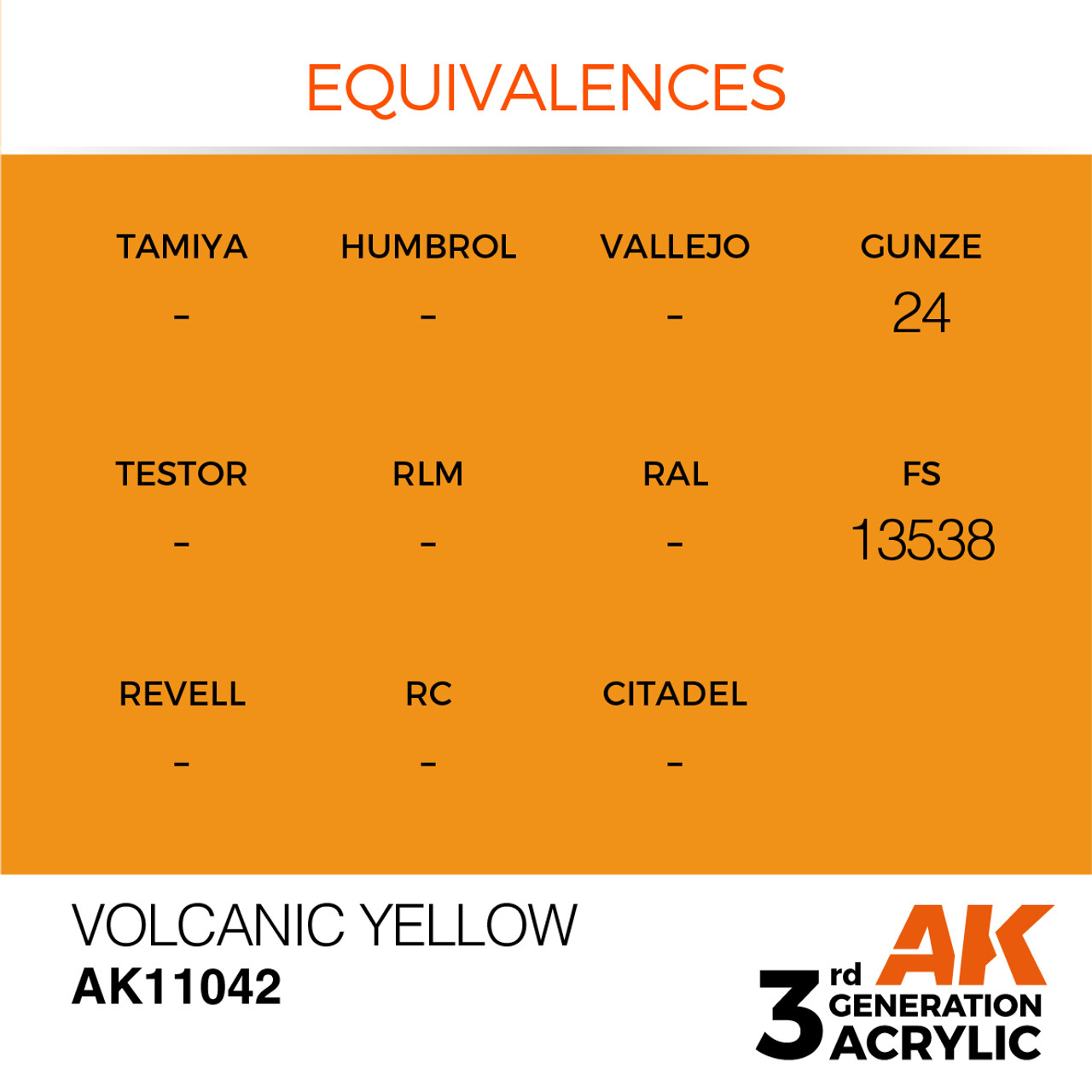 AK Interactive 3G Acrylic Volcanic Yellow 17ml