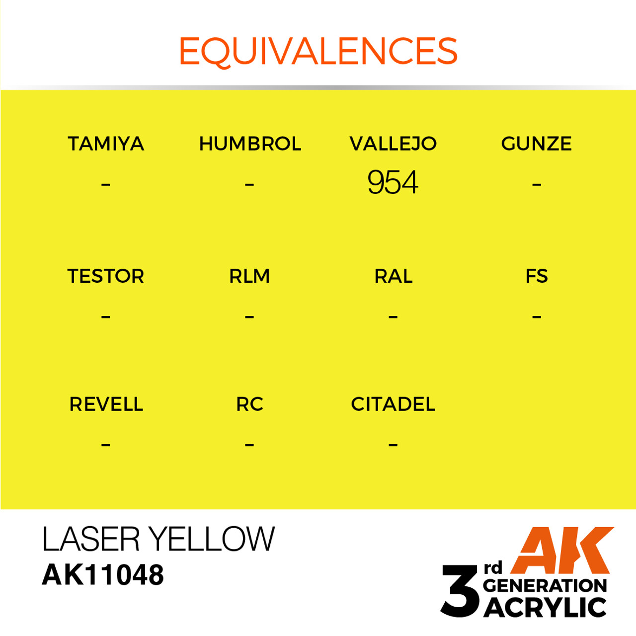 AK Interactive 3G Acrylic Laser Yellow 17ml
