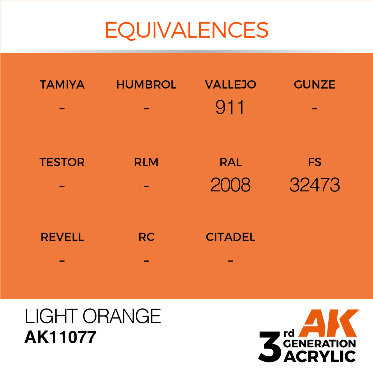 AK Interactive 3G Acrylic Light Orange 17ml