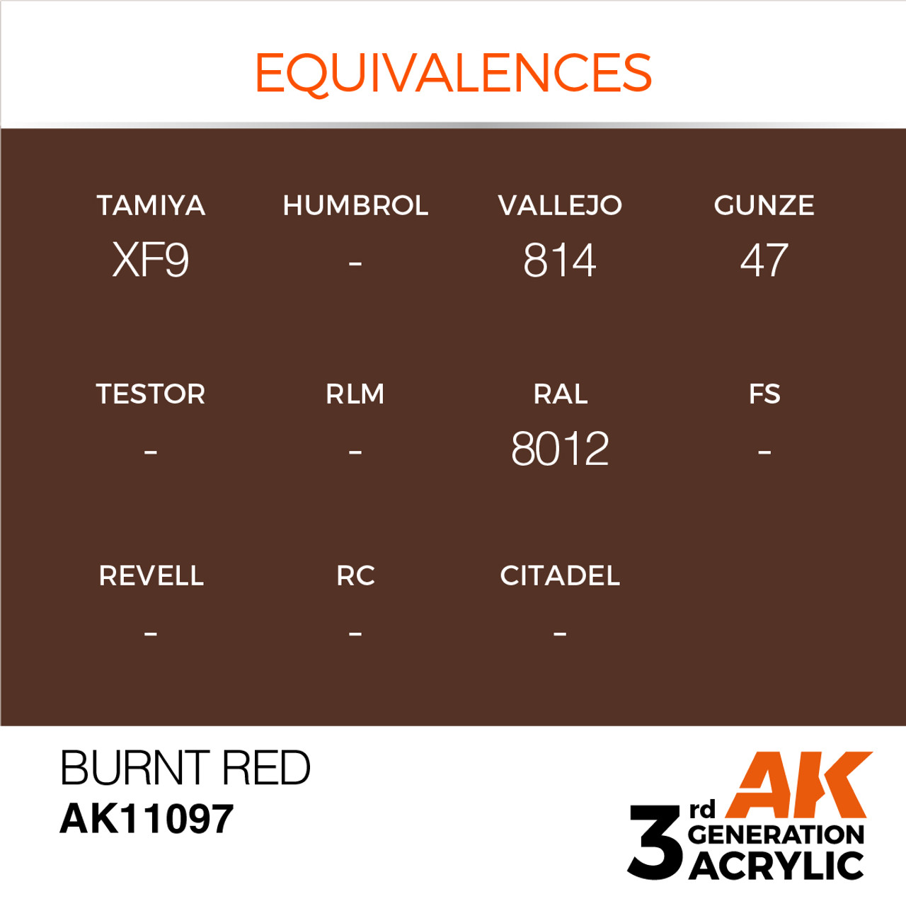 AK Interactive 3G Acrylic Burnt Red 17ml