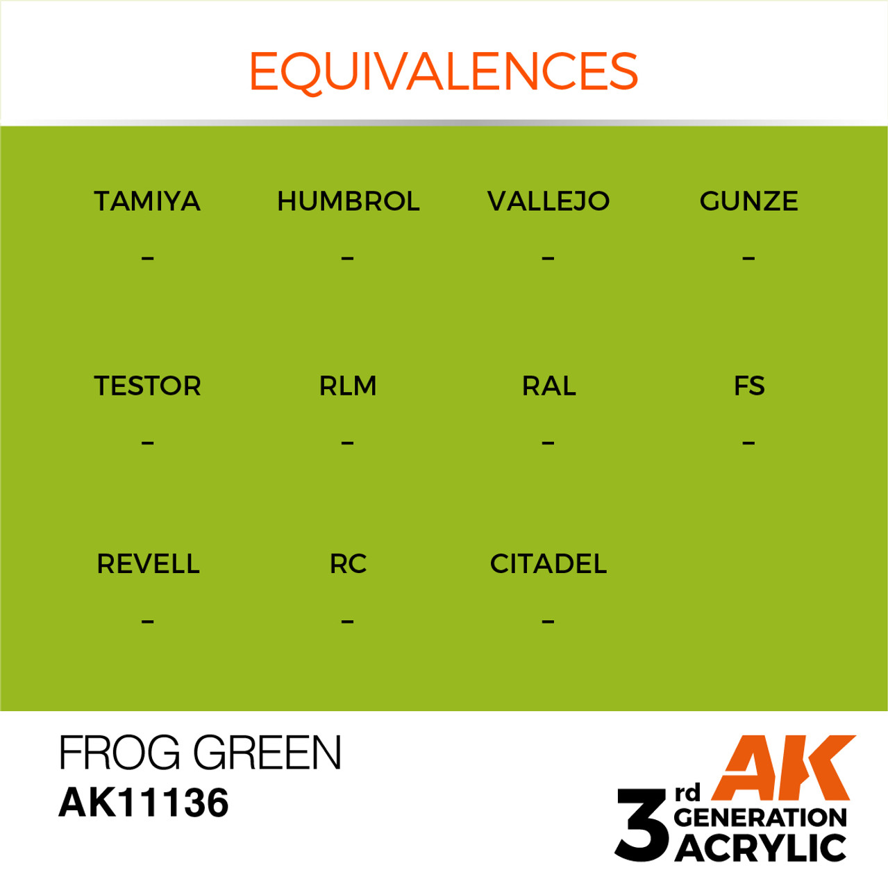 AK Interactive 3G Acrylic Frog Green 17ml
