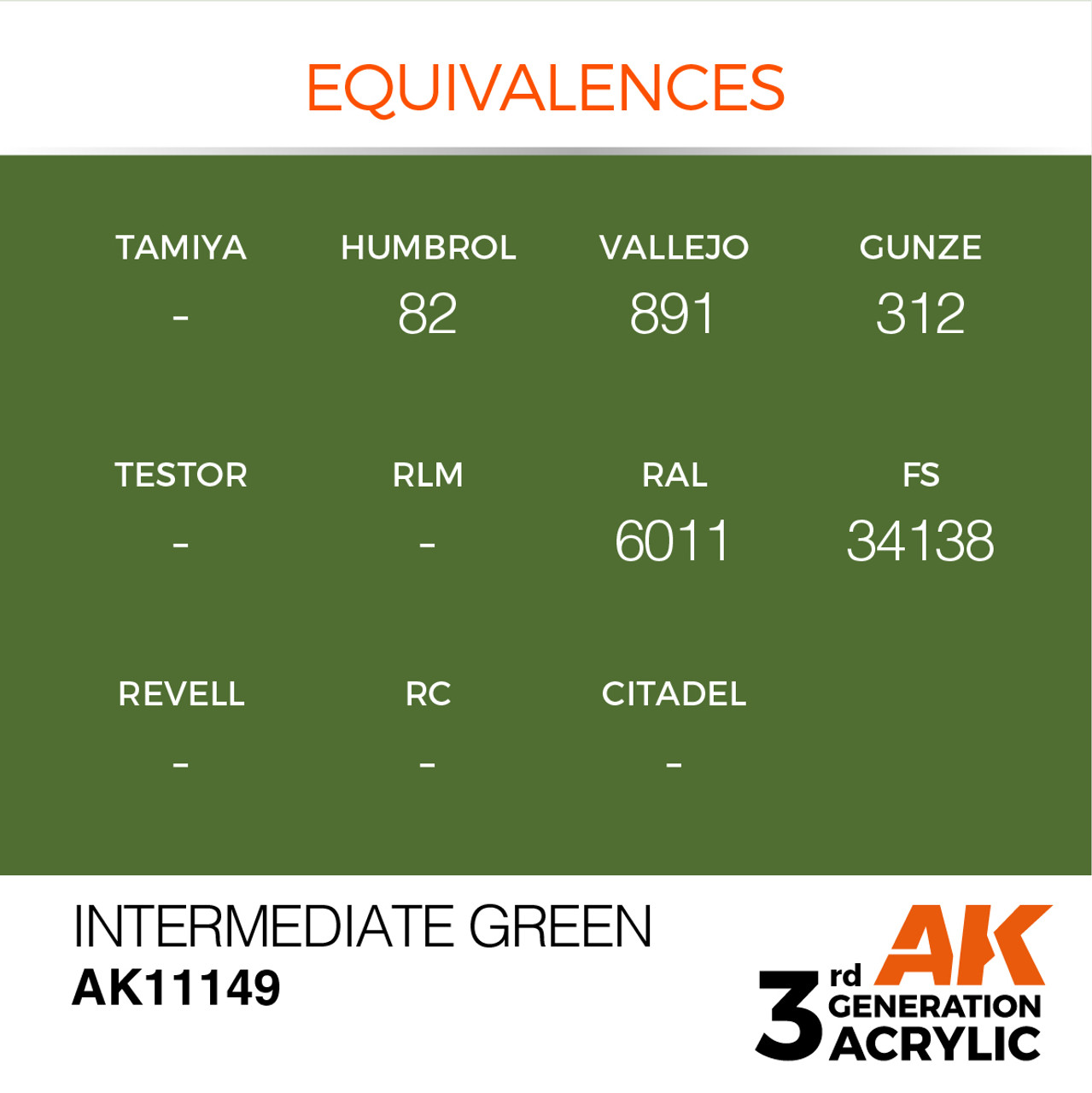 AK Interactive 3G Acrylic Intermediate Green 17ml