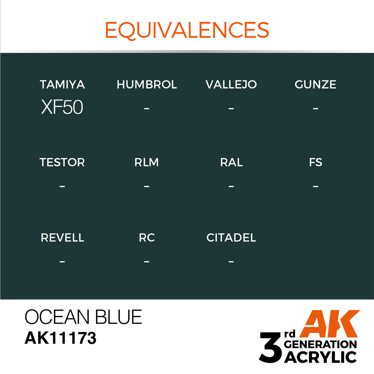 AK Interactive 3G Acrylic Ocean Blue 17ml