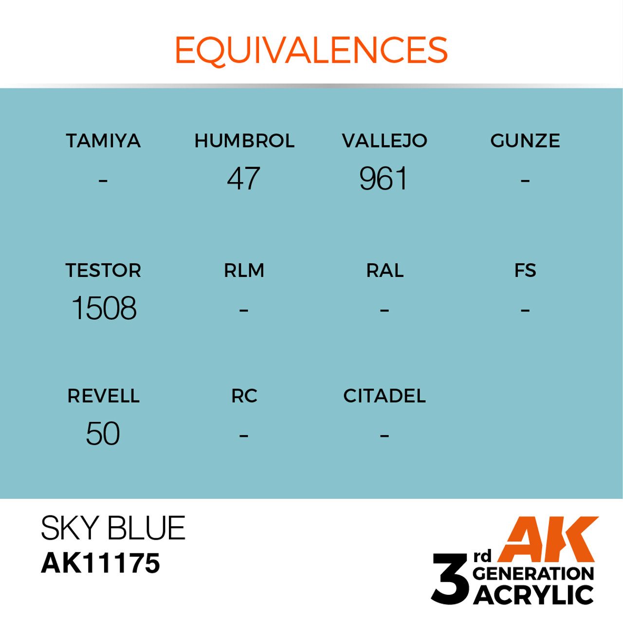 AK Interactive 3G Acrylic Sky Blue 17ml