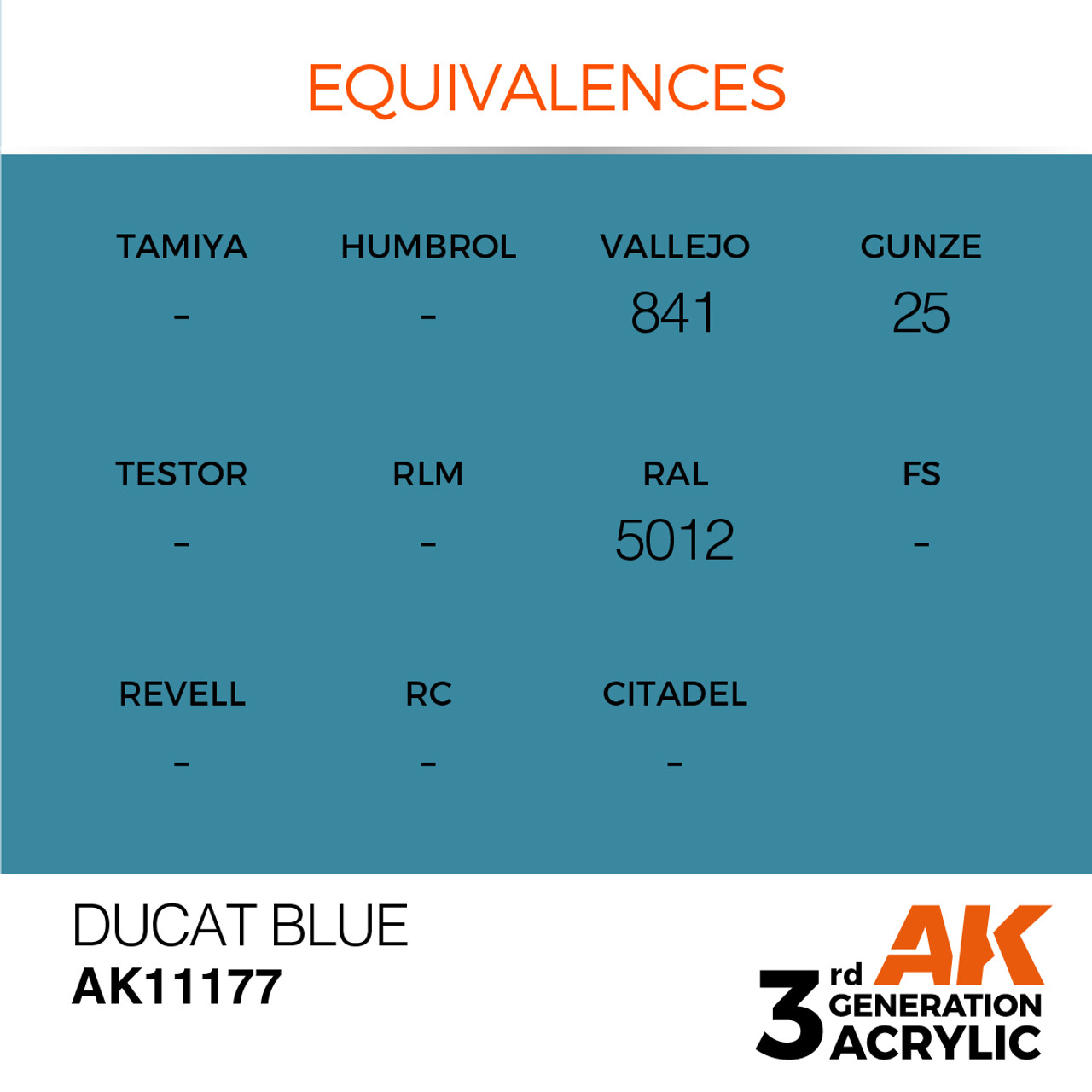 AK Interactive 3G Acrylic Ducat Blue 17ml