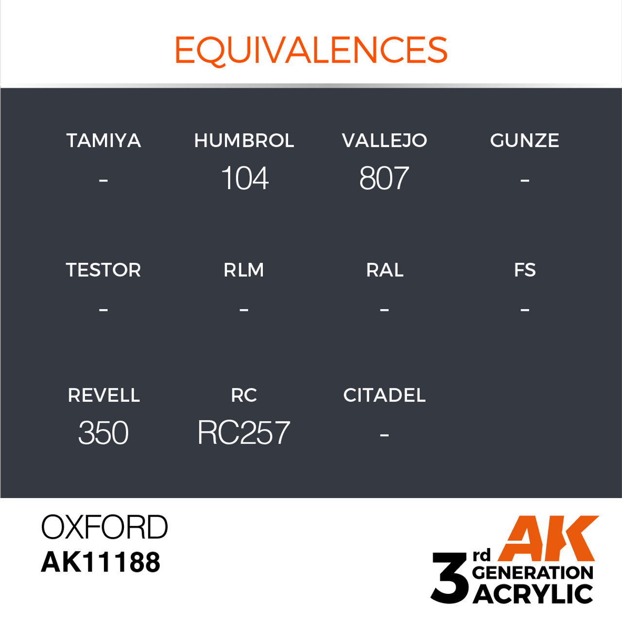 AK Interactive 3G Acrylic Oxford 17ml