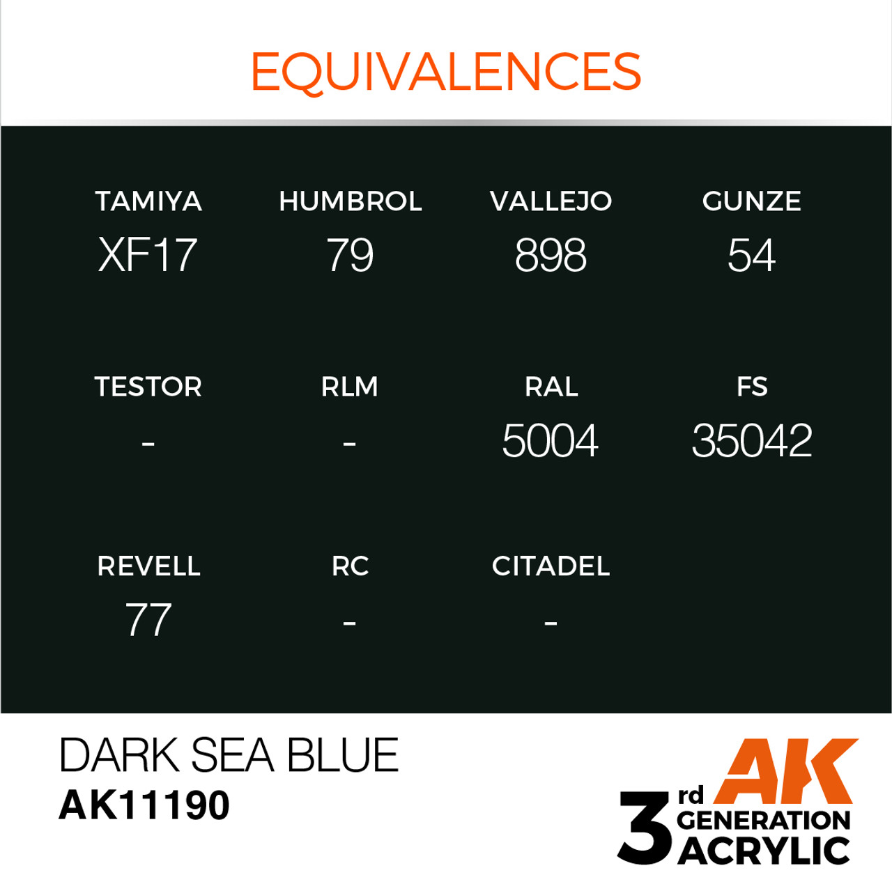 AK Interactive 3G Acrylic Dark Sea Blue 17ml