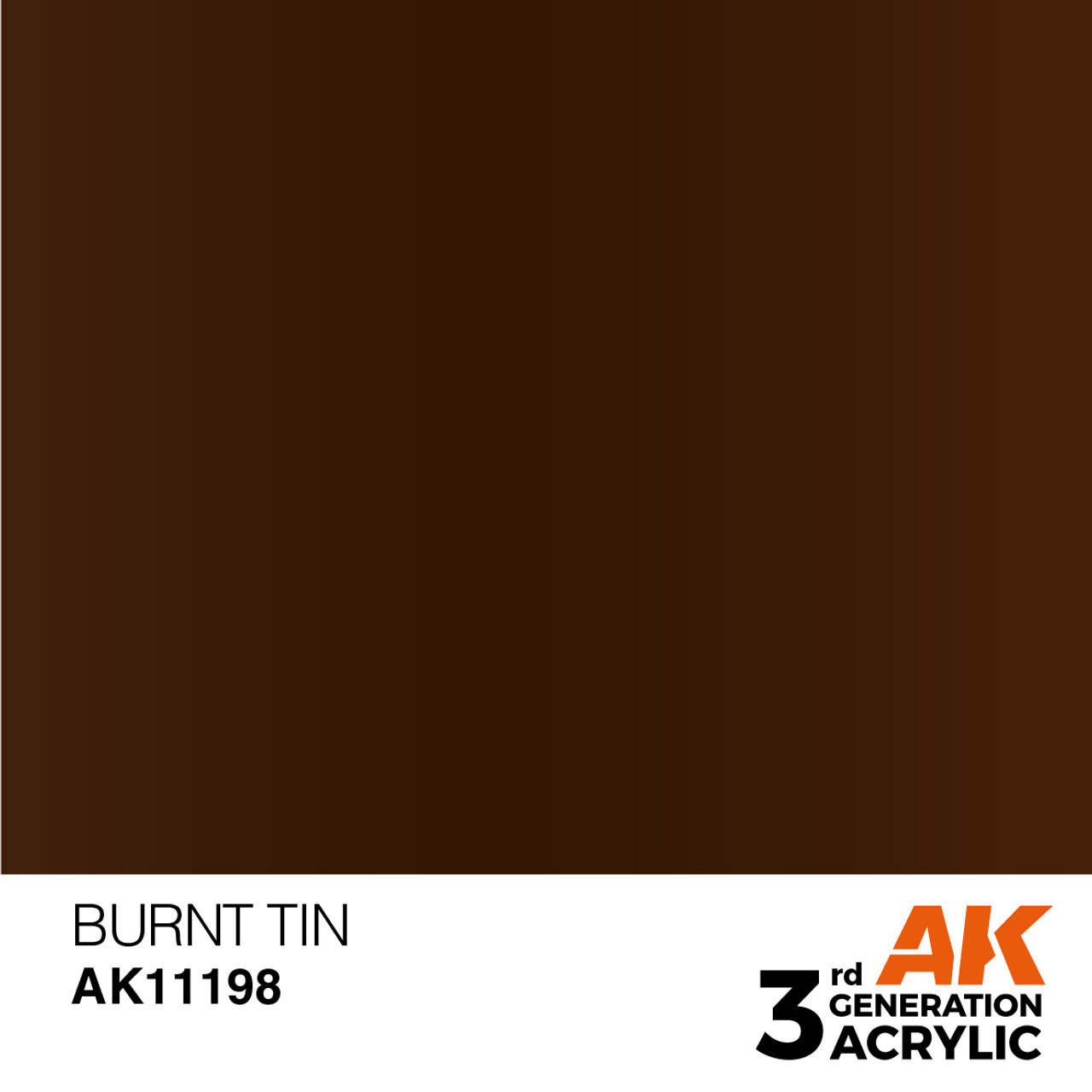 AK Interactive 3G Acrylic Burnt Tin 17ml