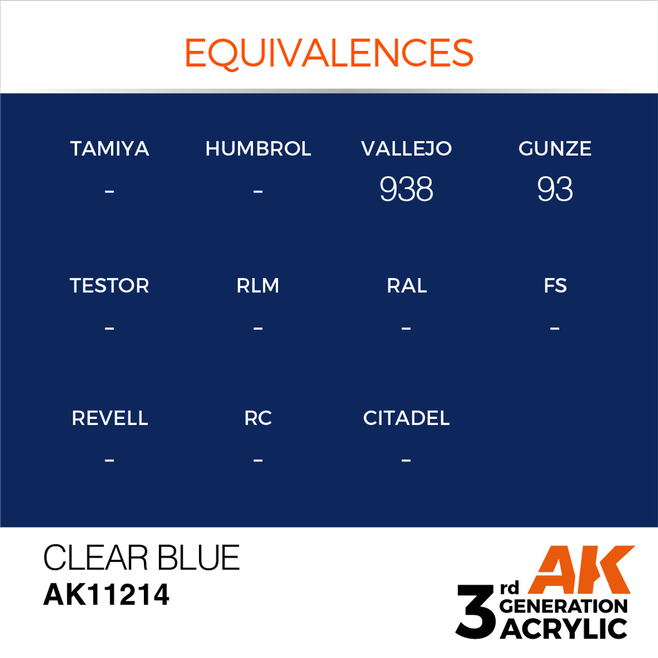 AK Interactive 3G Acrylic Clear Blue 17ml