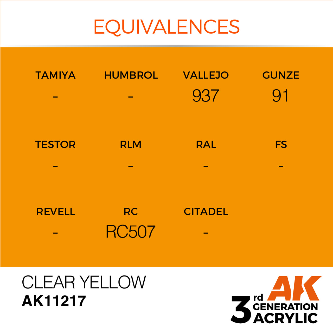 AK Interactive 3G Acrylic Clear Yellow 17ml