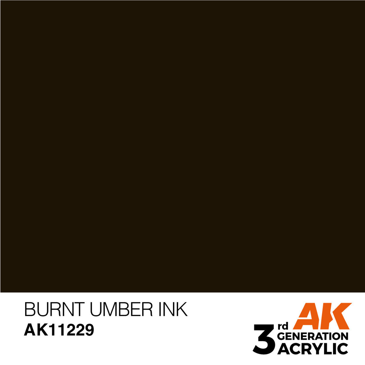 AK Interactive 3G Acrylic Burnt Umber INK 17ml