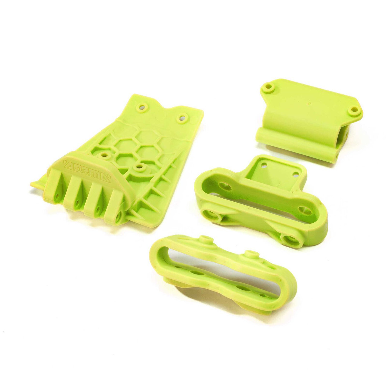 Arrma 320773 Lower Skid And Bumper Mount Set, Fluorescent Yellow