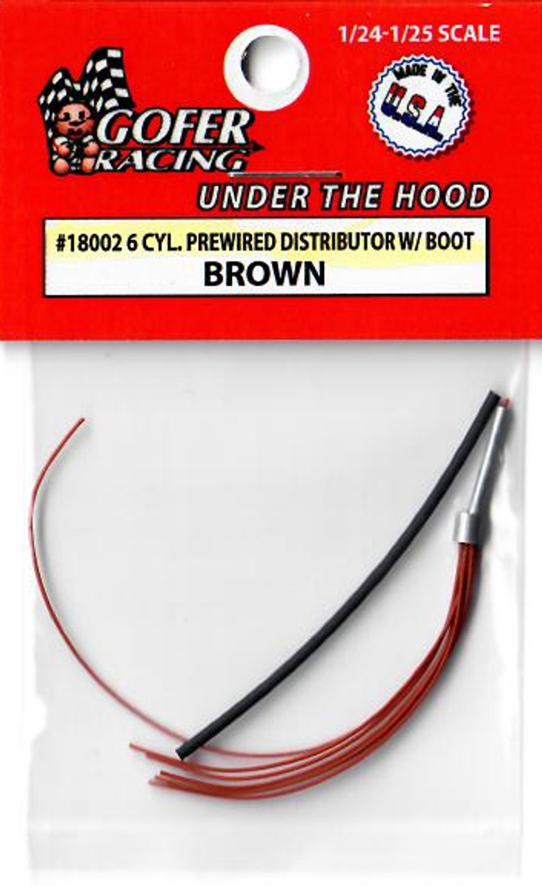 Gofer Racing Prewired Distributor Brown Plug Wire With Boot