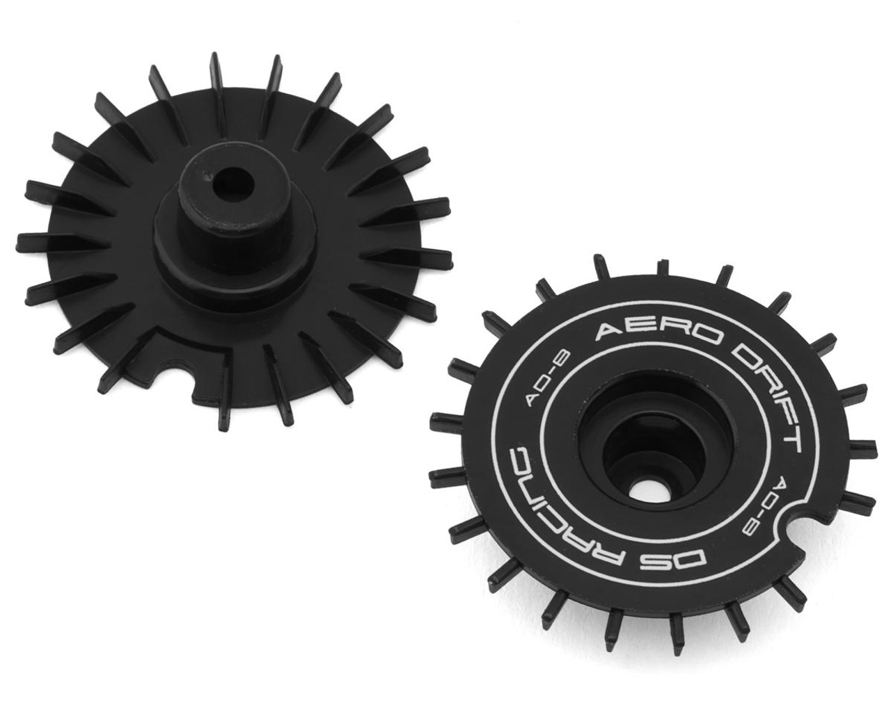 DS Racing Flat Aero Drift Wheel Cover (Black) (2) (Drift Element Wheels)