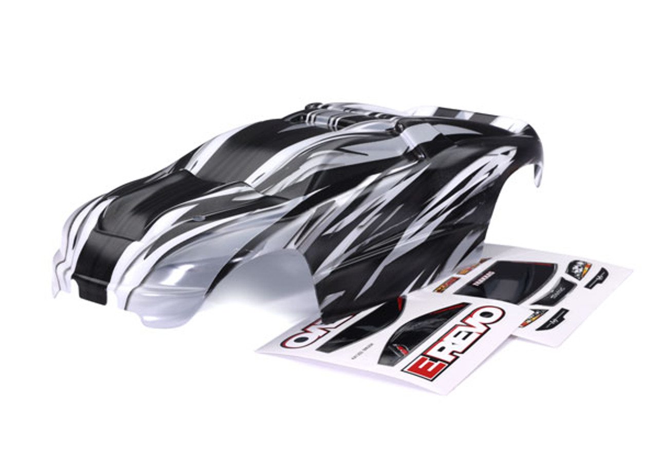 Traxxas 7115X Body, 1/16 E-Revo, ProGraphix (graphics are printed, requires paint & final color application)/ decal sheet