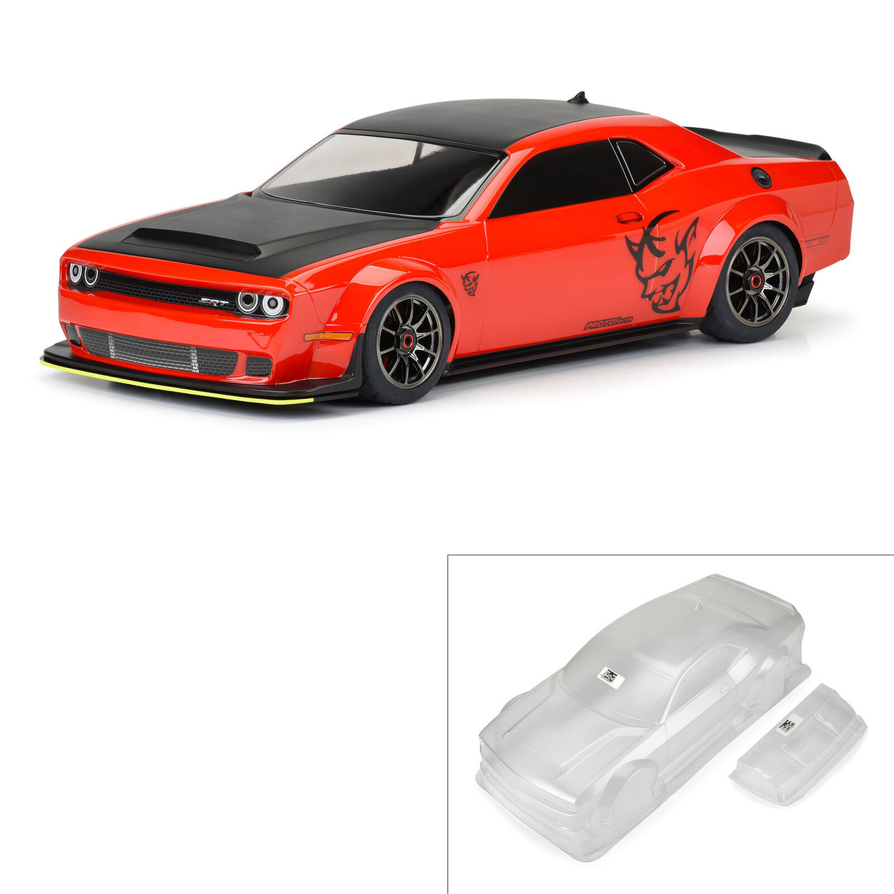 Protoform 1586-00 1/7 Dodge Challenger SRT Demon Clear Body: ARRMA