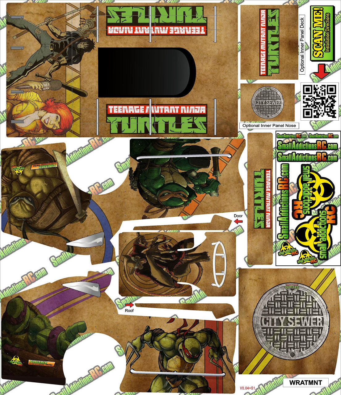 Wrap Addicts TMNT Teenage Mutant Ninja Turtles Heroes MudBoss Wrap