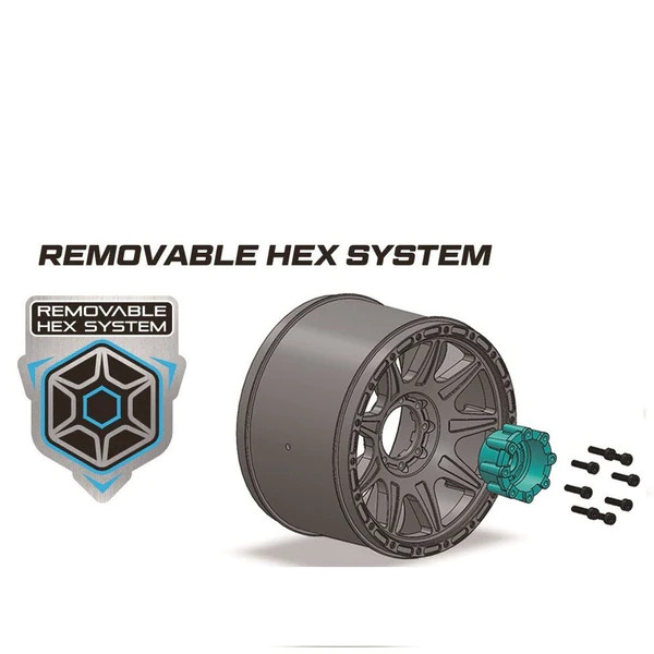 MT-Rocket Speed 1/8 Monster Truck Tires, 0 & 1/2 Offset, 17mm