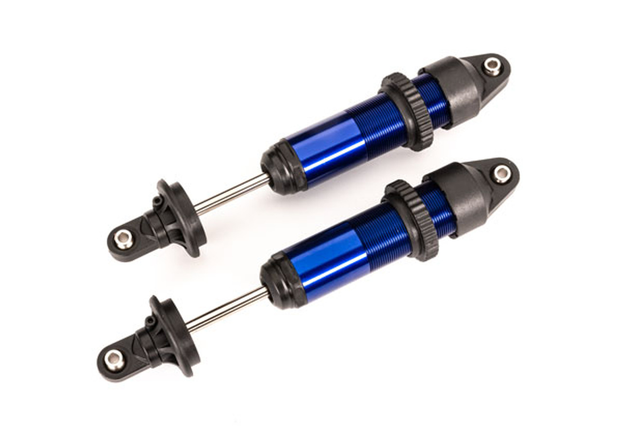 Traxxas 7861 Shocks, GTX, medium (aluminum, blue-anodized) (fully assembled w/o springs) (2)