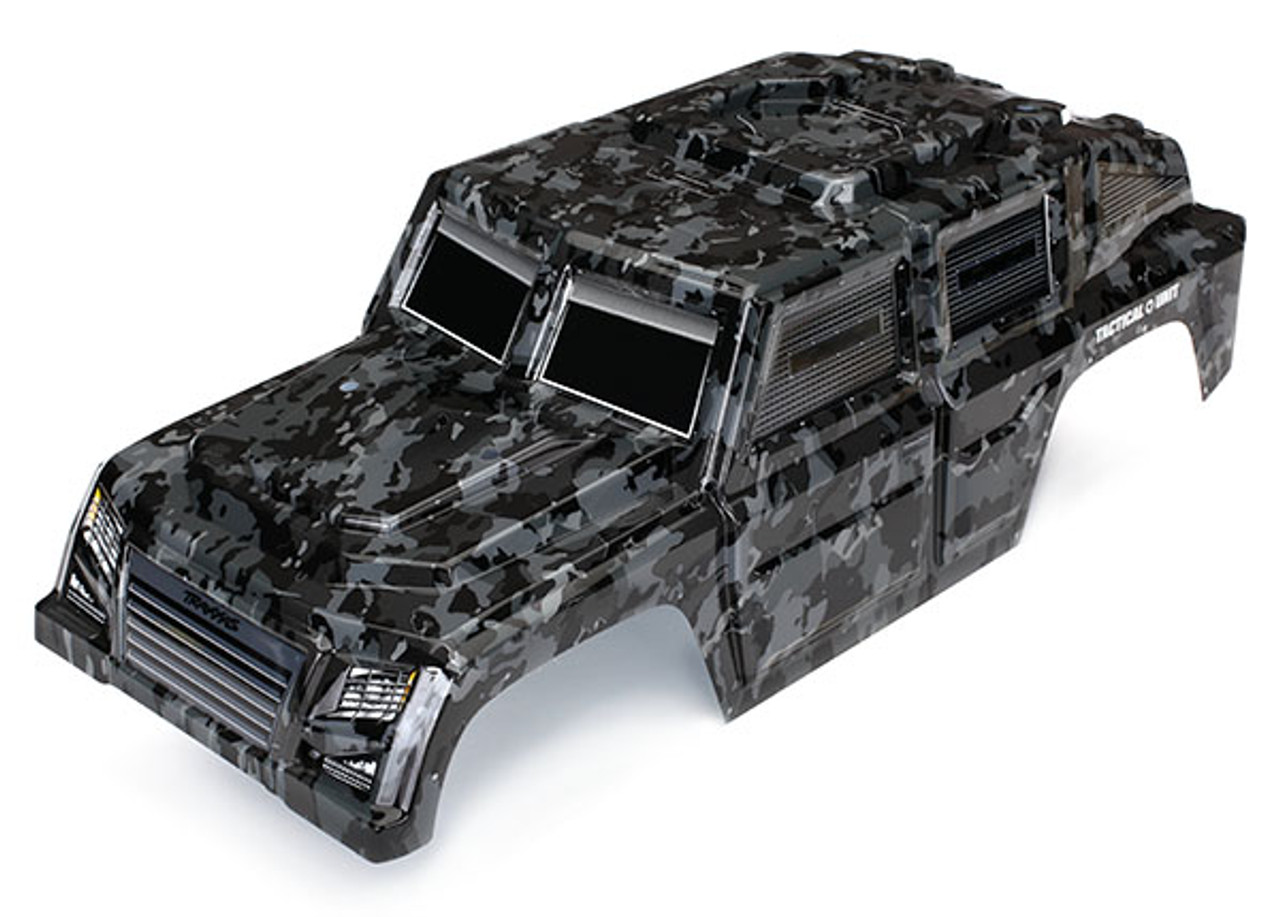 Traxxas 8211X Body, Tactical Unit, night camo (painted)/ decals