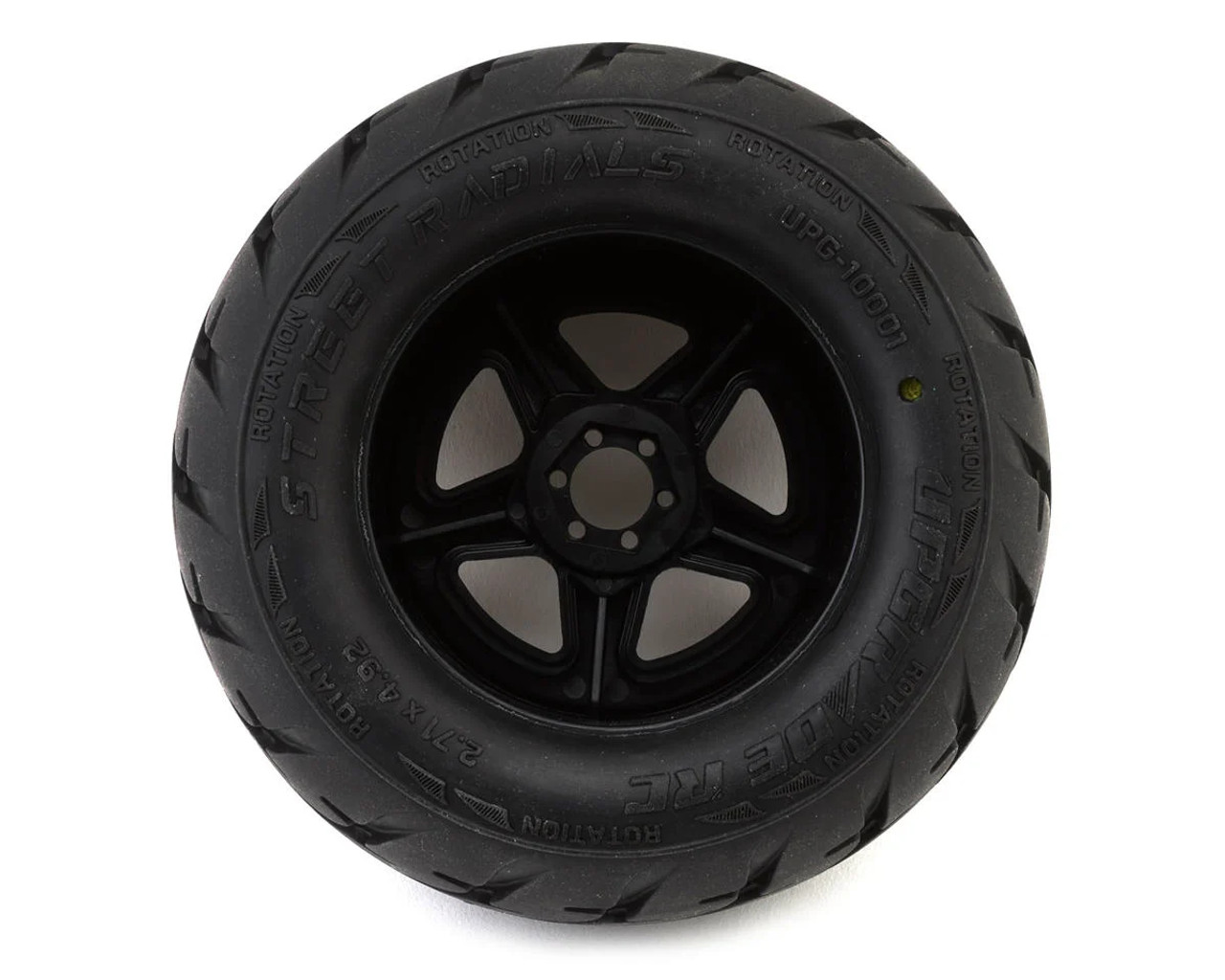 UpGrade RC Street Radials 2.8" Pre-Mounted On-Road Tires w/5-Star Wheels (2) (17mm/14mm/12mm Hex)