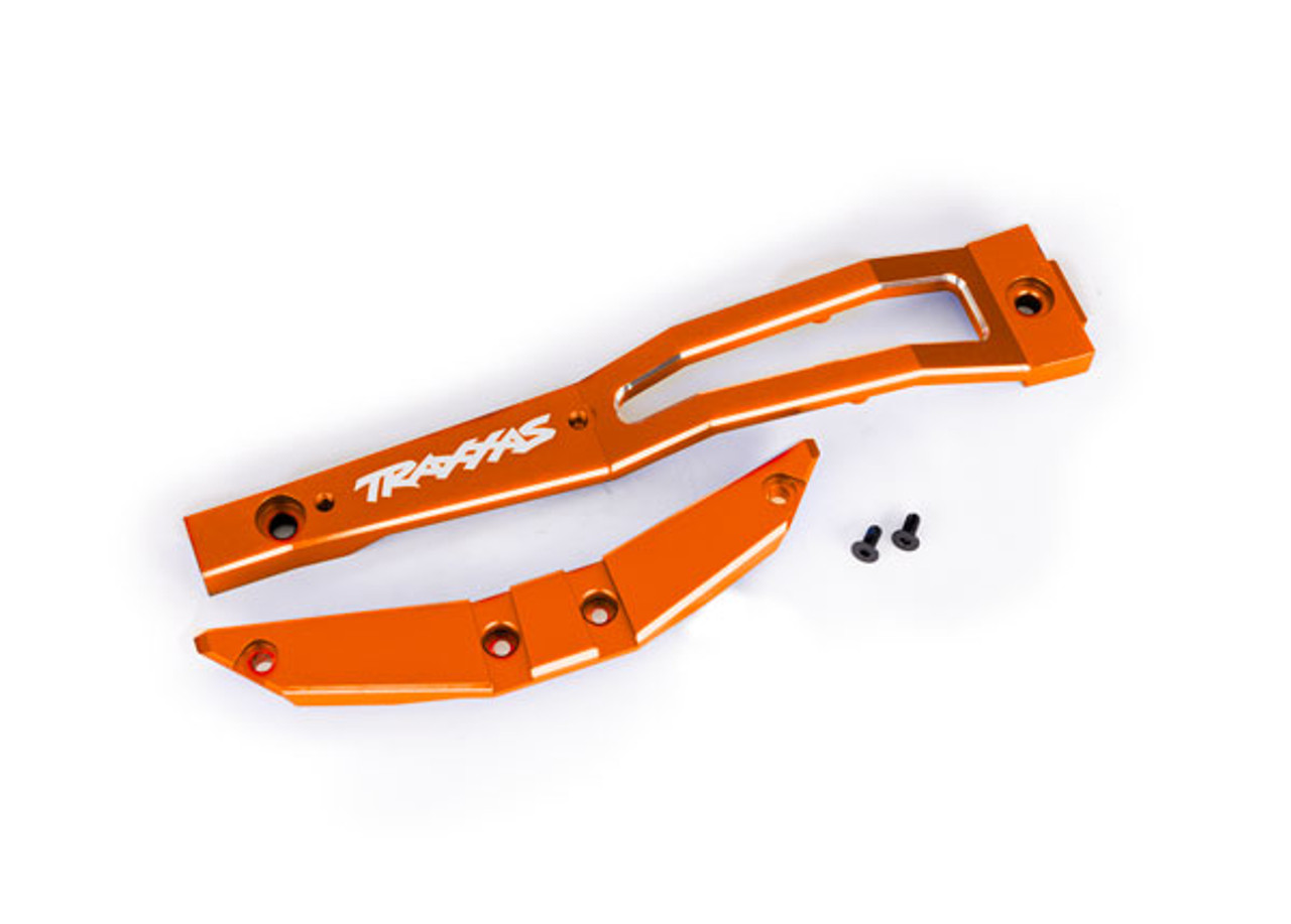 Traxxas 10221-ORNG Chassis brace, front, 6061-T6 aluminum (orange-anodized/ 2.5x6mm CCS (with threadlock) (2)
