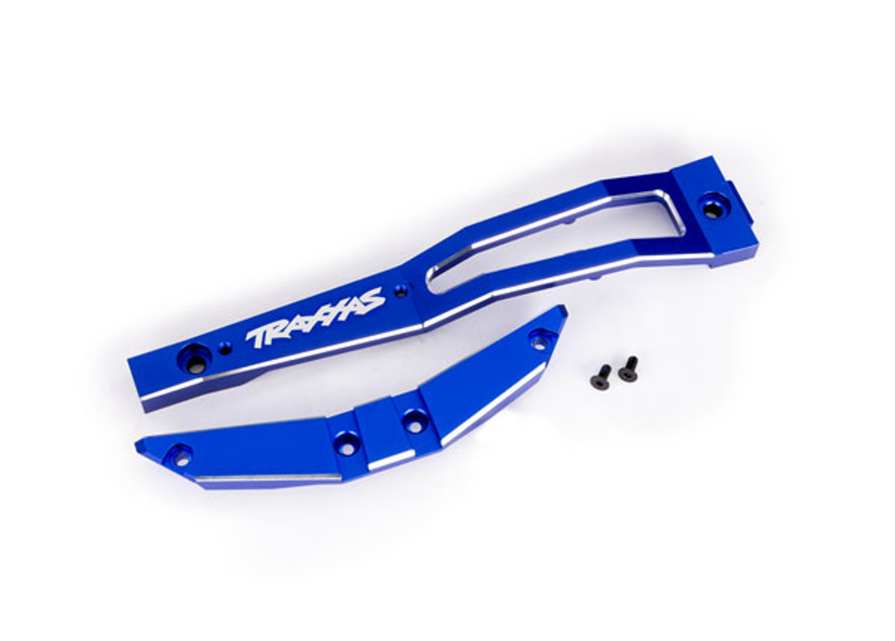 Traxxas 10221-BLUE Chassis brace, front, 6061-T6 aluminum (blue-anodized/ 2.5x6mm CCS (with threadlock) (2)