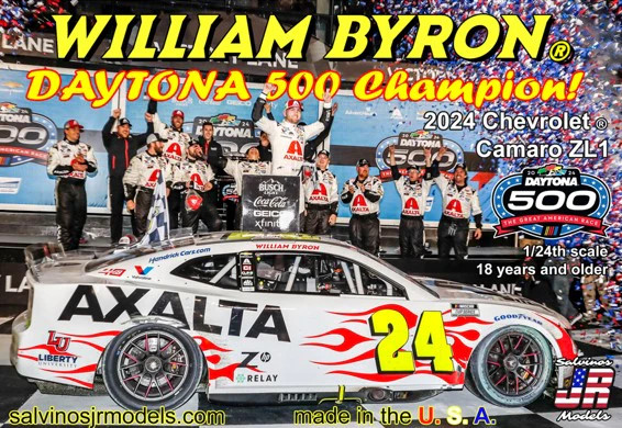 Salvinos Jr William Byron #24 2024 Daytona 500 Winner 1/24 Scale