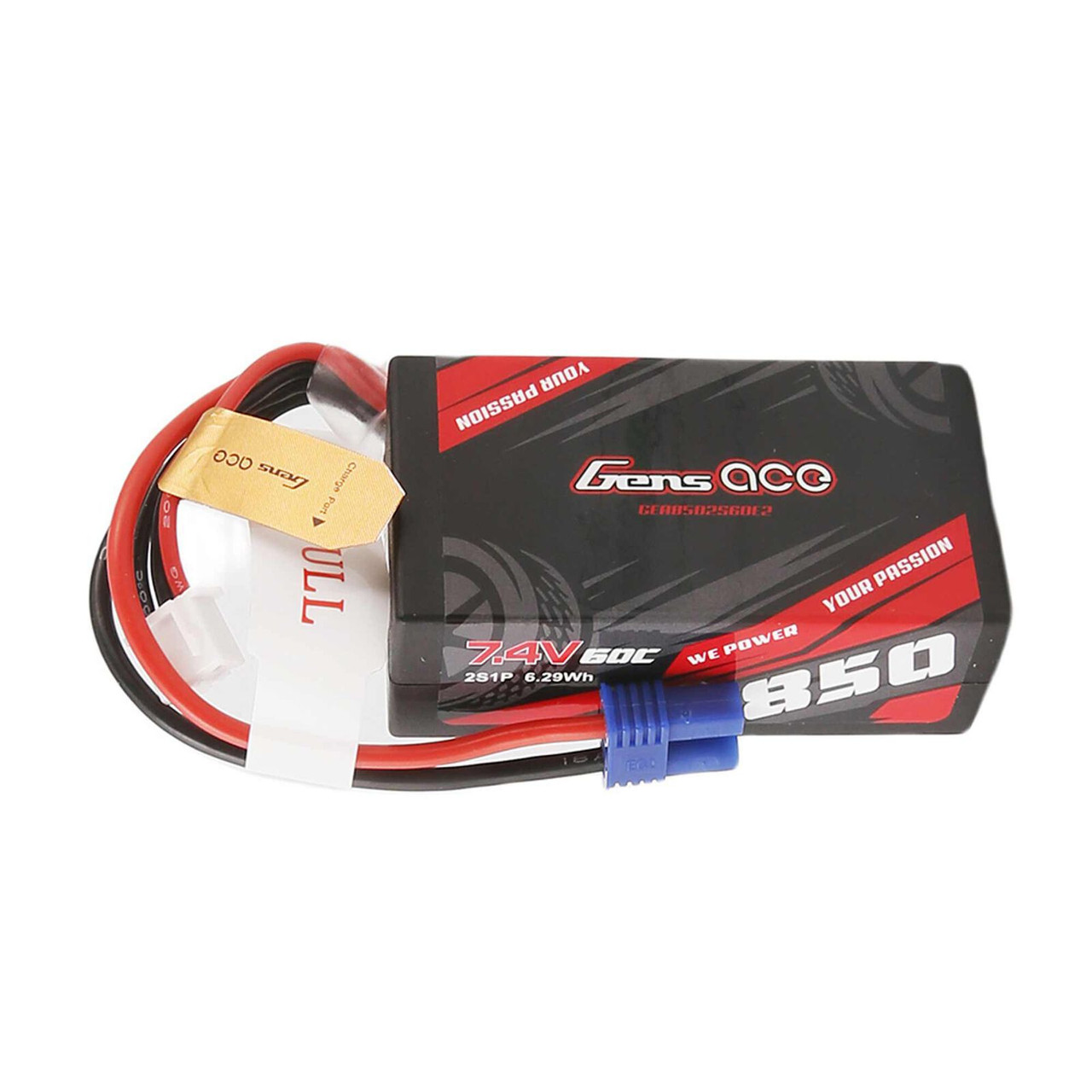 Gens Ace 850mAh 2S 60C Mini-B Lipo Gens Ace 850mAh 2S 60C Mini-B Lipo