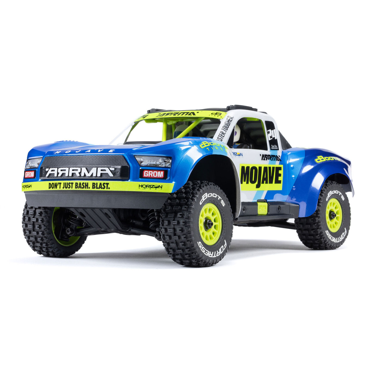 Arrma 1/18 MOJAVE GROM MEGA 380 Brushed 4X4 Small Scale Desert Truck RTR Blue