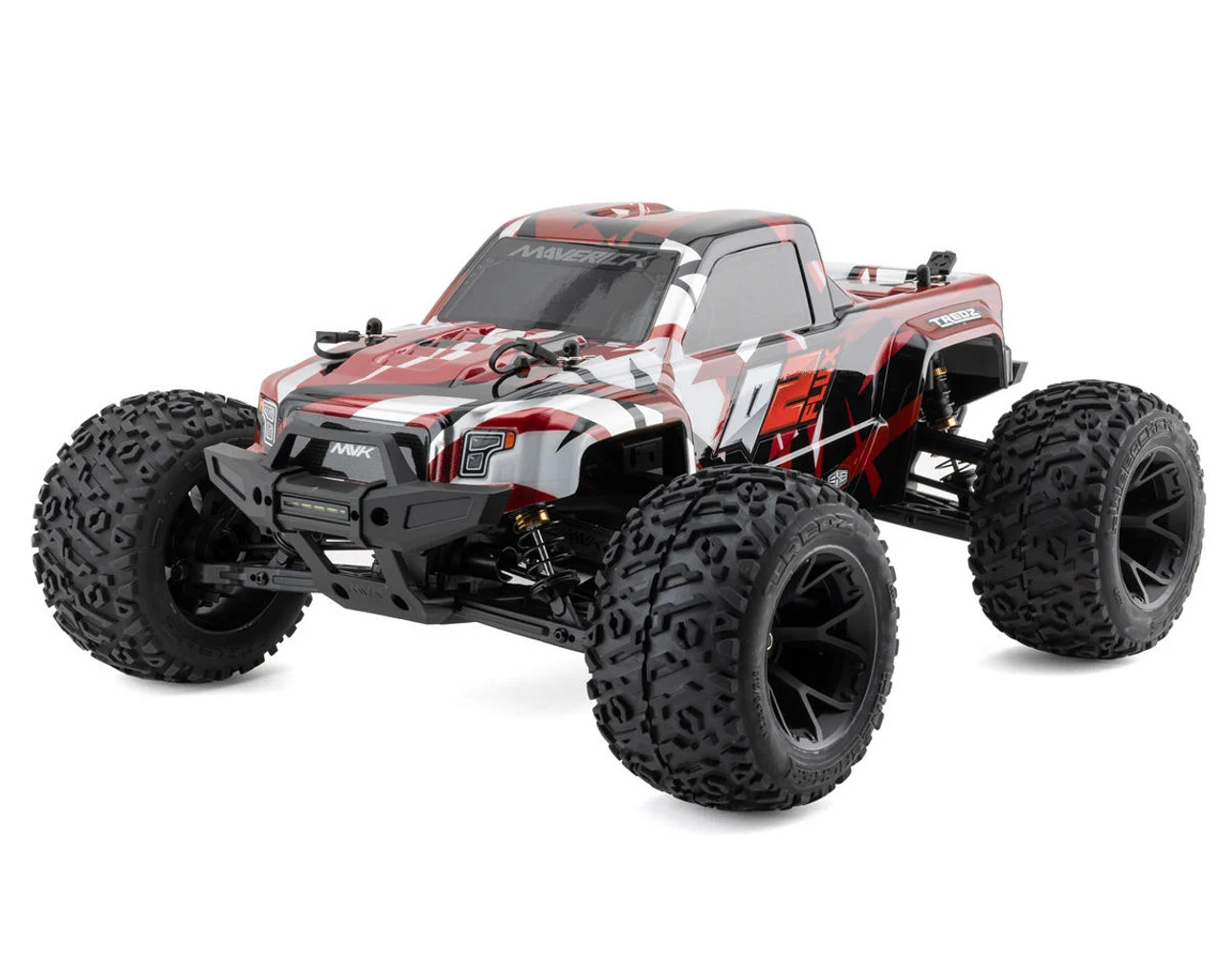 Maverick Quantum2 Flux Brushless 1/10 4WD RTR Electric Monster Truck (Red)