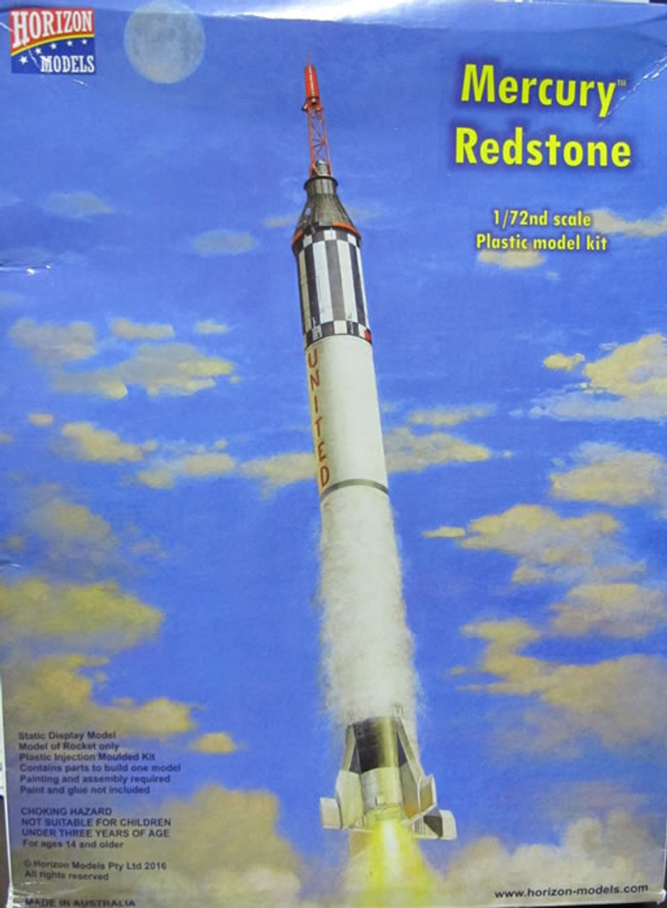 Horizon Models 2004 1/72 Mercury Spacecraft w/Redstone Booster