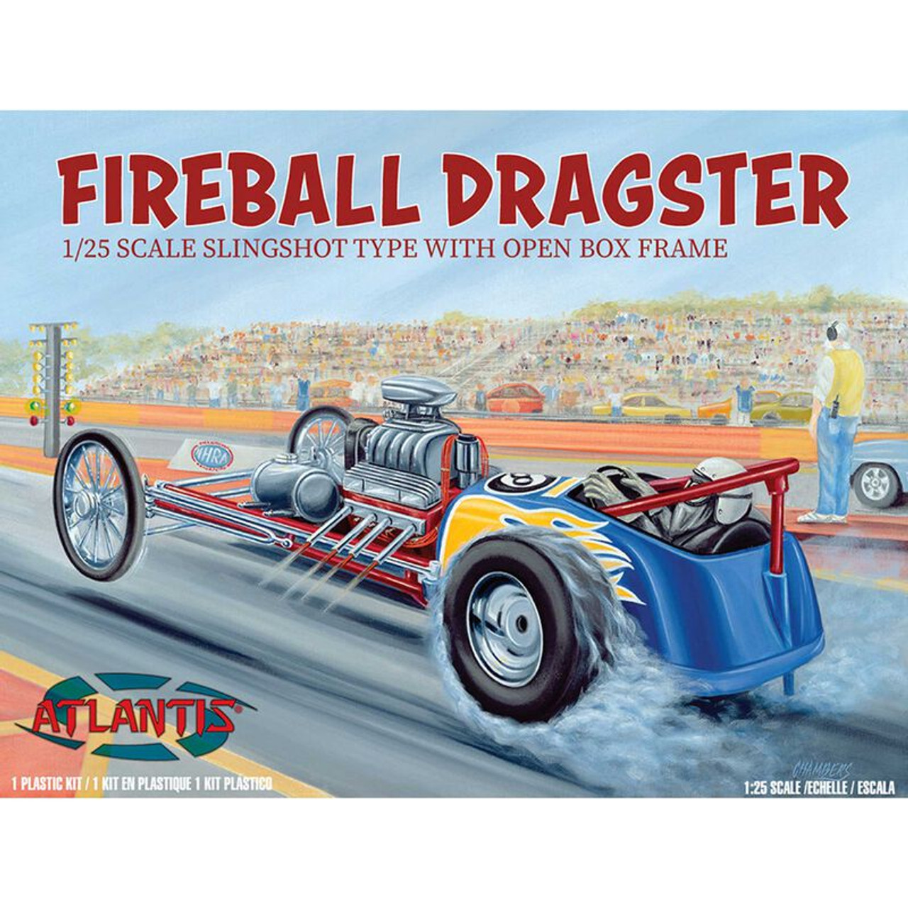 Atlantis 6710 1/25 Scale Fireball Slingshot Dragster Plastic Model Kit 
