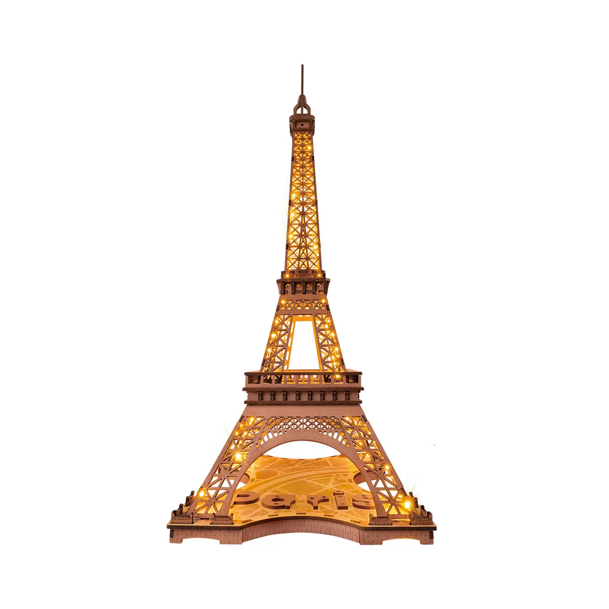 Eiffel Tower エッチング 33/50 木製フレーム付き Rolife Night of the Eiffel Tower 3D Wooden Puzzle TGL01 - Small