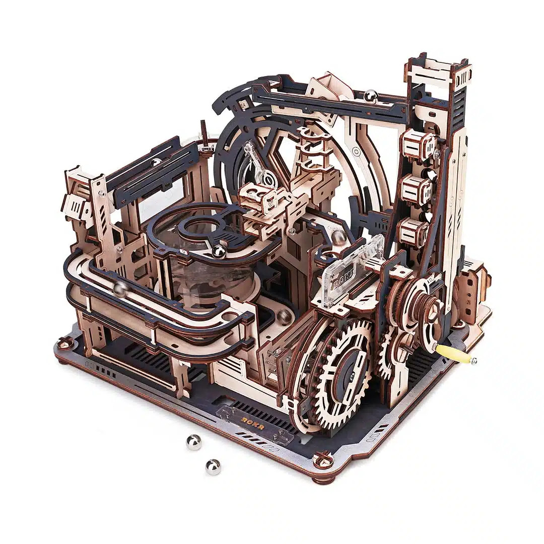 ROKR Marble Spaceport Marble Run 3D Wooden Puzzle LGC01 - Small