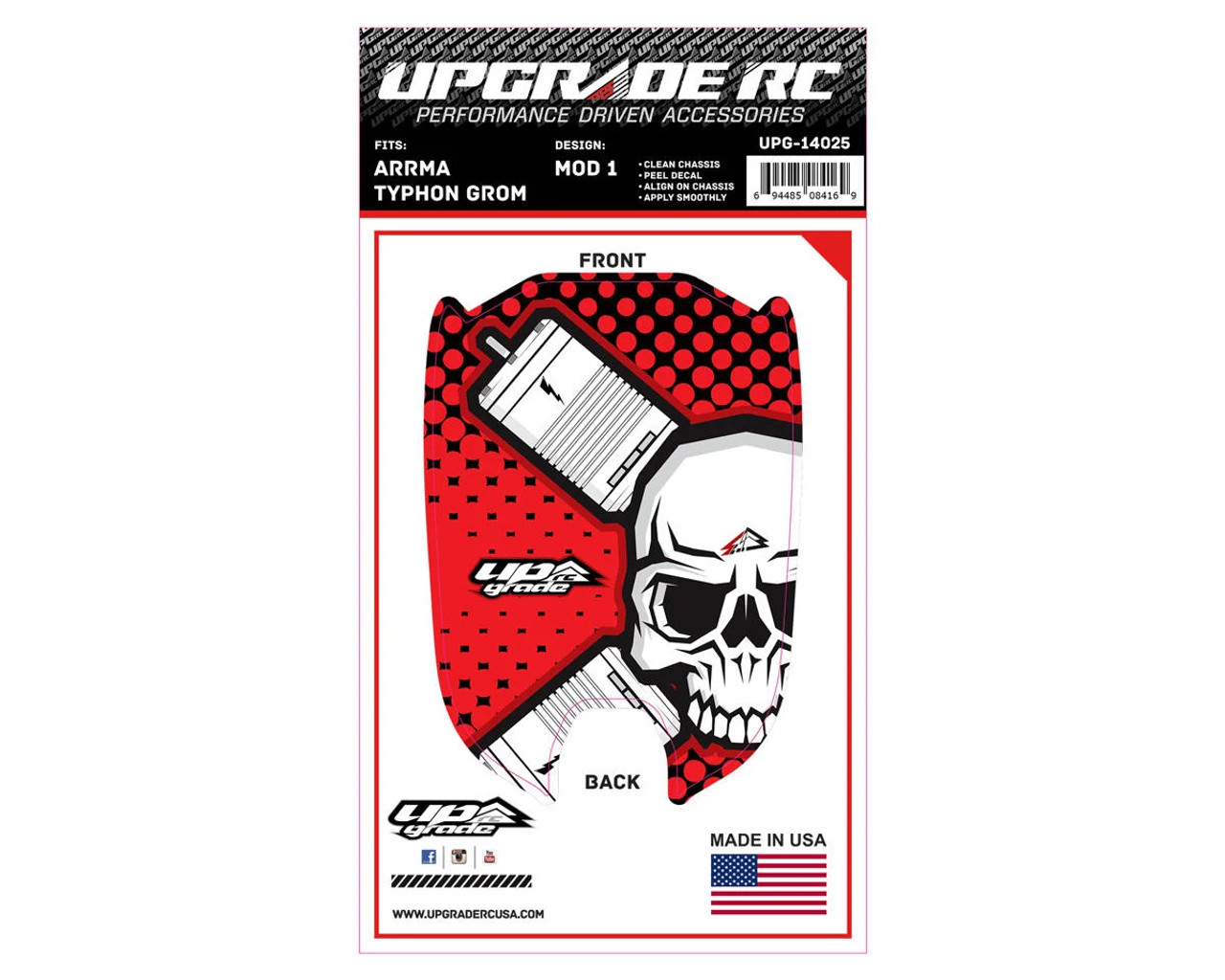 UpGrade RC Chassis Protector for ARRMA™ Typhon Grom (Mod 1) 
