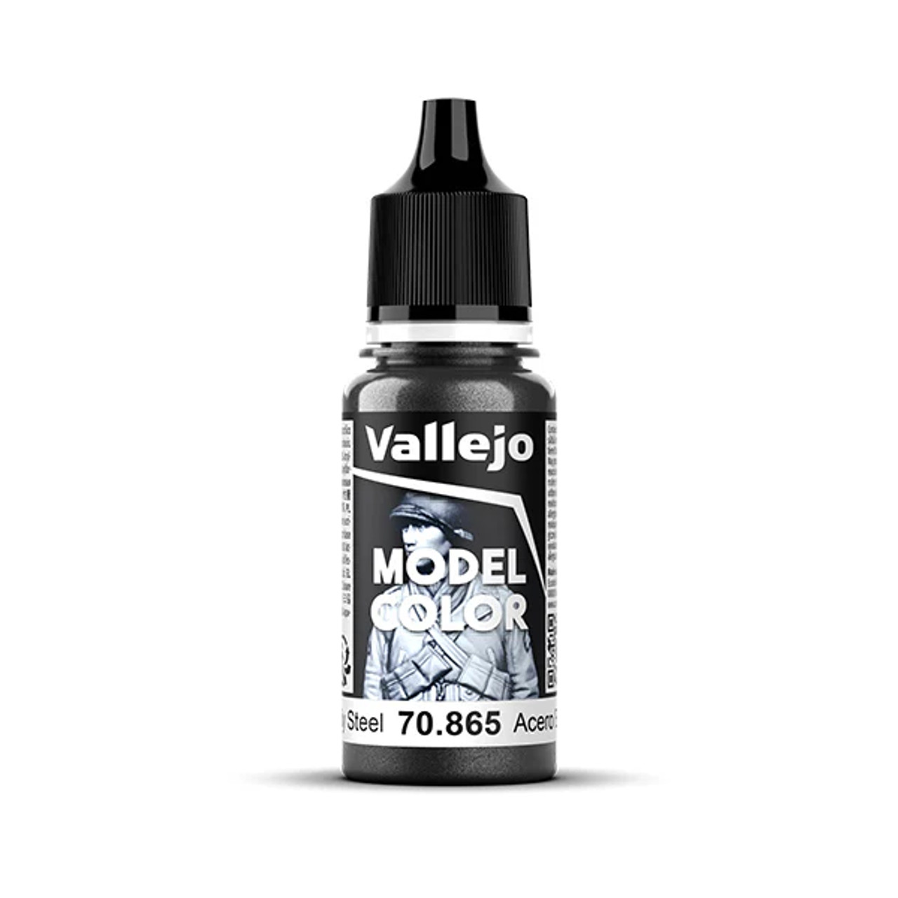 Vallejo 18ml Bottle Oily Steel Model Color