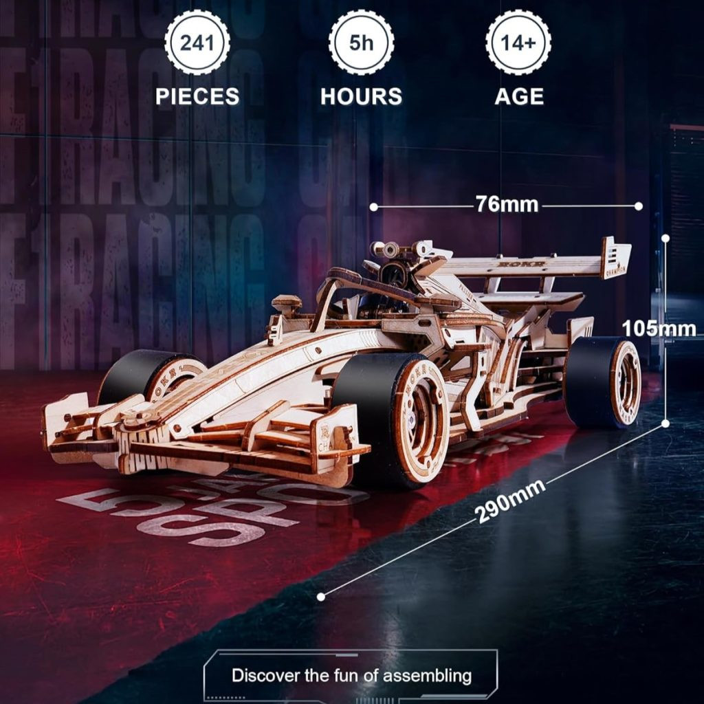 ROKR Racing Car 3D Wooden Puzzle