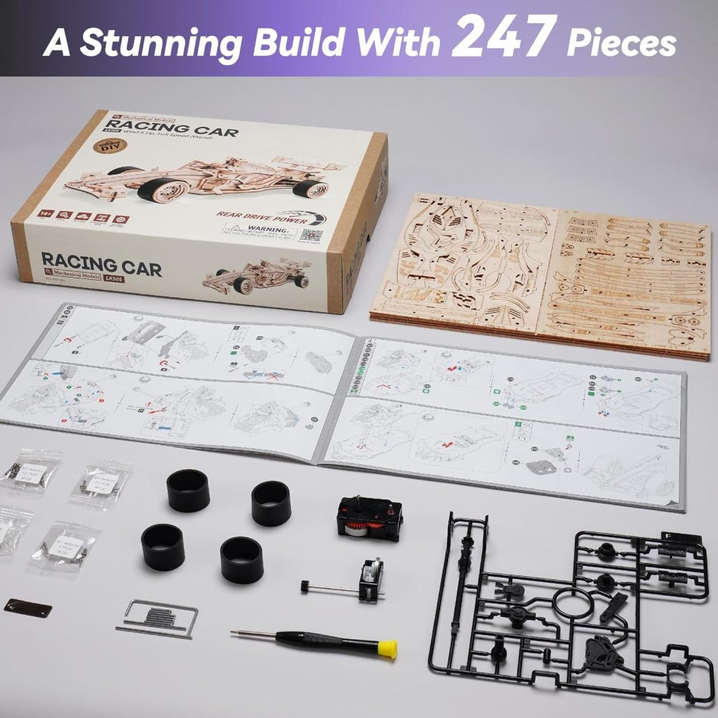 ROKR Racing Car 3D Wooden Puzzle