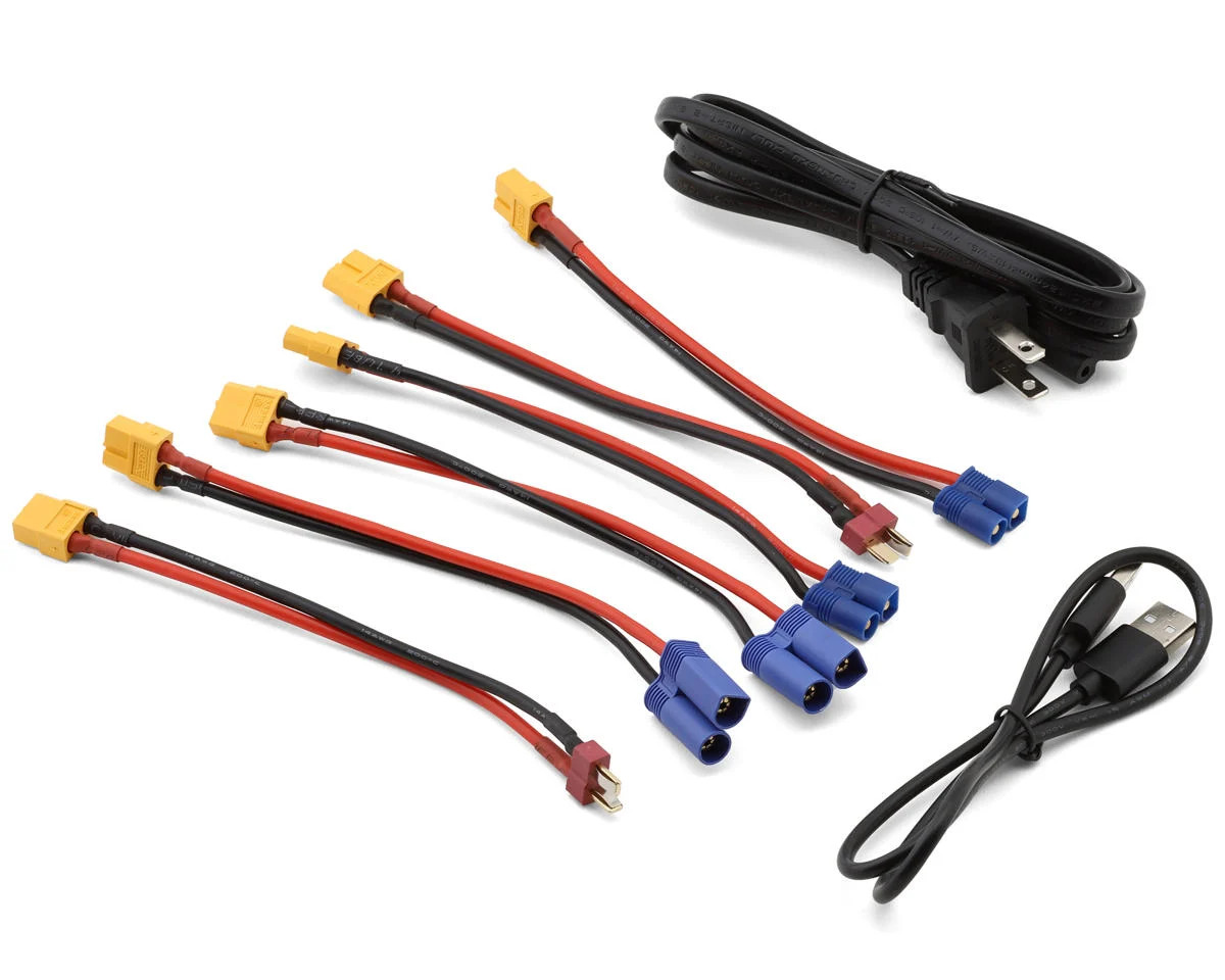 EcoPower Intelligent 2x4S 5000mAh EC5 LiPo Batteries/"Electron Dual" Charger Bundle (14.8V/100C) (AC-300W) (DC-350W x2)