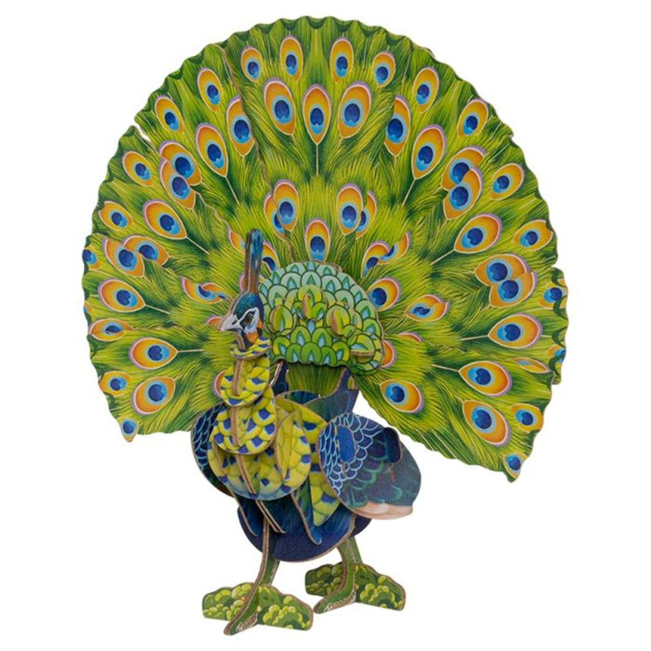 MakeBug D0016 Voices of Nature Green Peafowl 3D Kraft Paper Puzzle