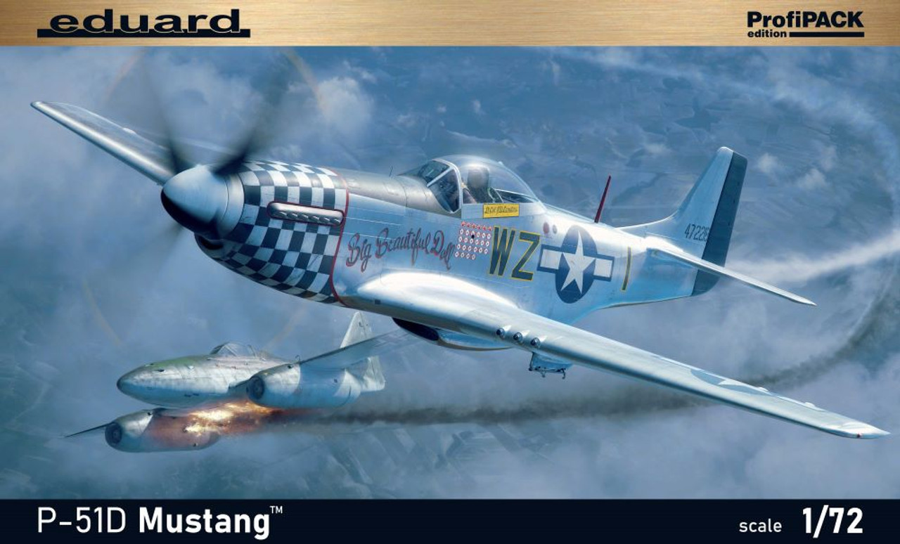 Eduard 70173 1/72 WWII P51D Mustang US Fighter (Profi-Pack Plastic Kit)