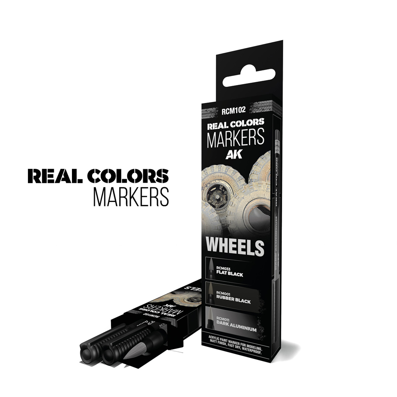 AK Interactive Real Colors Markers Wheels - Set 3 Real Colors Markers (AK-RCM102)
