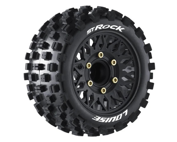 Louise RC ST-Rock 1/10 Stadium Truck Tires, Soft, 0 & 1/2' Offset
