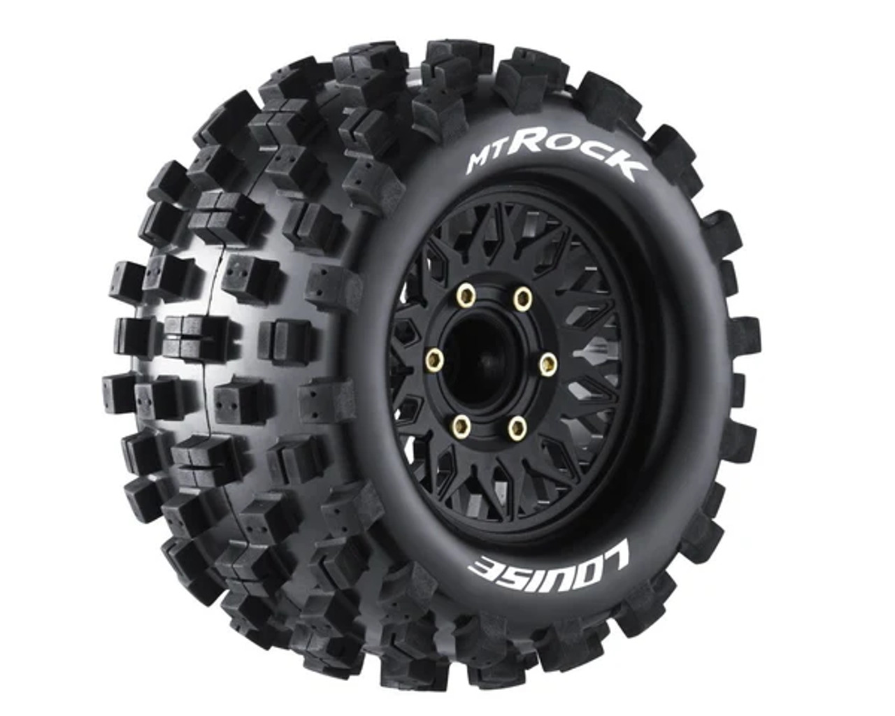 Louise RC MT-Rock Soft, 1/10 Monster Truck Tires, 0 & 1/2 " Offset, 12, 14, 17mm Removable Hex