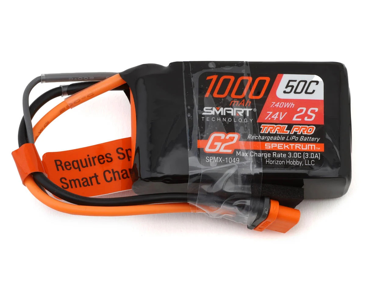 VOLTRIC POWER　SOAR & NANOSPEED 1200 2本売り Spektrum 1049 7.4V 1000mAh 2S 50C Smart G2 Trail Pro LiPo Battery