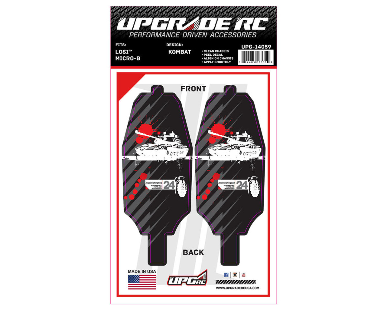 UpGrade RC Chassis Protector for Losi™ Micro-B (Kombat) (2)