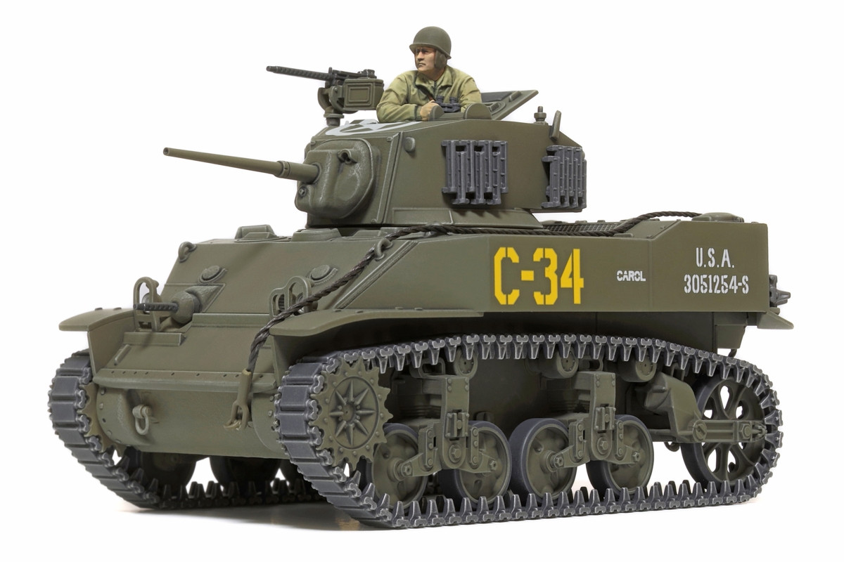 Tamiya 32606 1/48 US LightTank M5A1 Stuart, Plastic Model 